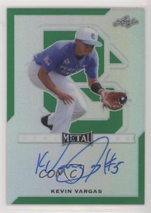 2017 Leaf Perfect Game All-American Classic Metal Green /10 Kevin Vargas Auto