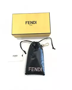 Fendi occhiali da sole occhiali da vista custodia con coulisse nero rosa set custodia scatola stoffa - Foto 1 di 2