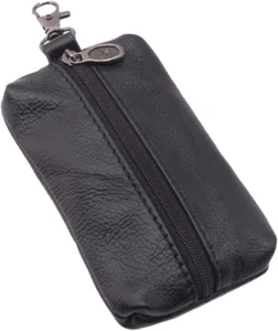 Auony Unisex Genuine Leather Key Case Wallet Pouch Bag Keychain Holder with Key