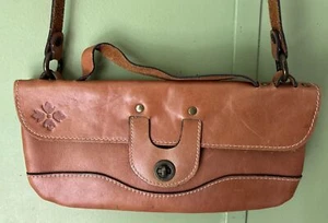 Patricia Nash Small Tan Leather Crossbody Purse Convertible Clutch Bag Wallet - Picture 1 of 18