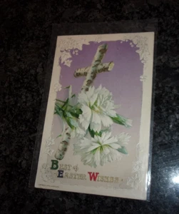 ALTE POSTKARTE - BESTE OSTERWÜNSCHE - VERSCHICKT - GEPRÄGT - DEUTSCHLAND - Bild 1 von 3