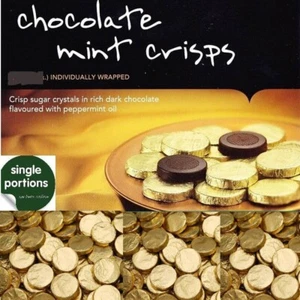 Lichfield S Dark Chocolate Mint Crisps- individually wrapped chocolates Gift - Picture 1 of 4