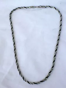 Cadena de cuerda sólida de 21"" chapada en acero inoxidable y negra - Imagen 1 de 4