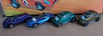 Minty Sweet 16 Hot Wheels Redline Lot 1968 Custom VW Bug, US Ford J Car - Image 1 of 4