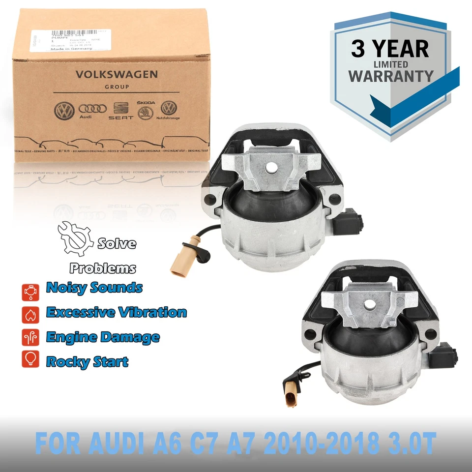Genuine Left and Right Engine Mounts For AUDI A6 C7 A7 4G 3.0 TDI TFSI 2010-2018 - Image 1 of 4