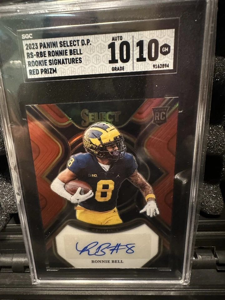 2023 Panini Select Draft Picks - Rookie Signatures Ronnie Bell #RS-RBE Red Prizm - Image 1 of 2