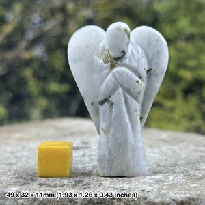 Ángel de piedra lunar arco iris para intuición y conexión divina - Imagen 1 de 1