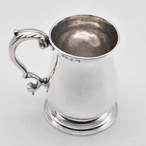 1742 London Georgian Solid Silver Tankard Antique 18thC Mug 238.9g - Picture 1 of 6