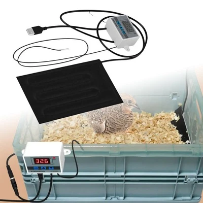 Tappetino riscaldante per rettili USB regolatore termostato digitale tappetino riscaldante terrario NUOVO - Immagine 1 di 4