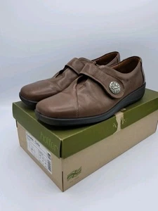 Zapatos collette HOTTER para mujer talla 7 horas ajuste cuero marrón concepto cómodo - Imagen 1 de 10