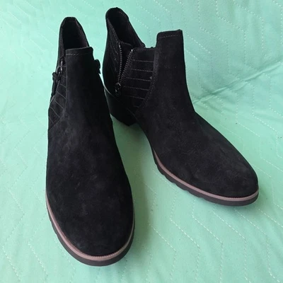 Bota Reef Voyage Baja Mujer 11 Gamuza Cuero Botín Nuevo Sin Etiquetas Boho Cremallera al Tobillo Foto 1 de 4