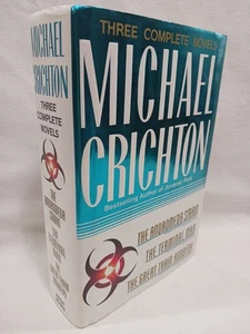 Michael Crichton Omnibus Andromeda Strain, Terminal Man, Great Train Robbery HC - Imagen 1 de 24