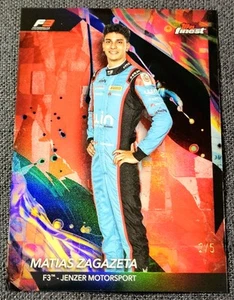 2024 Topps Finest Formula 1 F1 Red /5 Matias Zagazeta Rookie Chrome F3 #160 - Picture 1 of 2