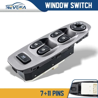 Master Power Window Control Switch for Hyundai Accent MK II 1999-06 93570-25020 - Image 1 of 4