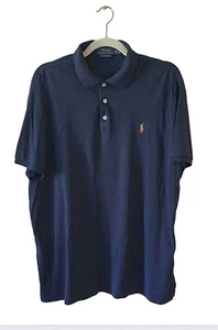Polo Ralph Lauren Shirt Men's XL Navy Blue Classic Fit Short Sleeve Polo Top - Picture 1 of 14