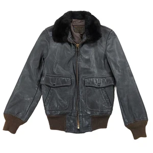 Avirex Type G-1 US Navy Flight Jacket, Spec. 7823, Brown Leather, Fits Womens XS - Picture 1 of 22