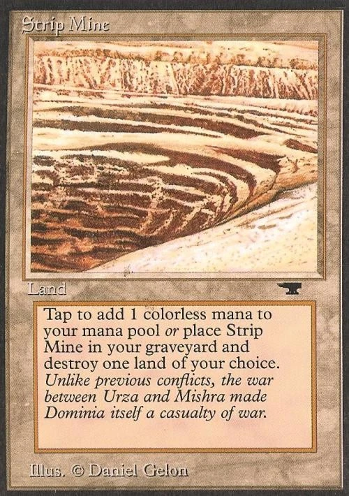~ Strip Mine (No Sky, No Tower) ~ Heavy Play ~ Antiquities ~ MTG ~ - Image 1 of 1