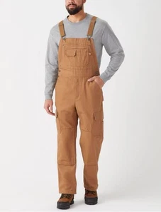 Duluth Men's Fire Hose Cargo Bib Overalls Brown NEW WITH TAGS 42x30 - Picture 1 of 11