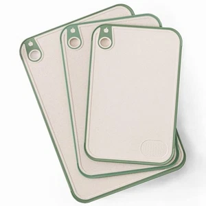 Cutting Board for Kitchen,Wheat Straw Cutting Board Set of 3,Easy Grip Handle... - Picture 1 of 7