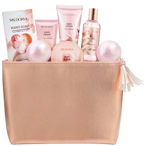 Bath & Body Set, Spa Geschenktüte für Geburtstag Valentinstag, 8-teilig, rosa - Bild 1 von 12