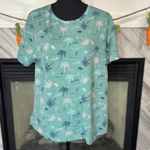 Fresh Produce Palmenmuster T-Shirt Strand Urlaub Oberteil XL - Bild 1 von 4