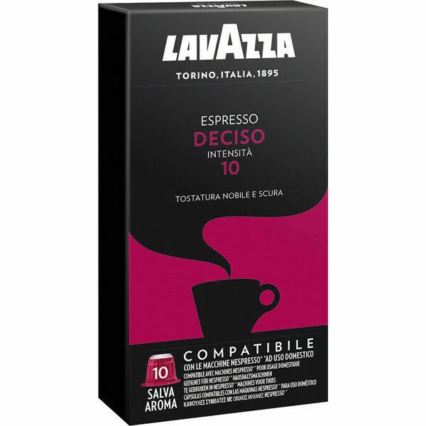 Lavazza Deciso Espresso Coffee Capsules, 10 Count