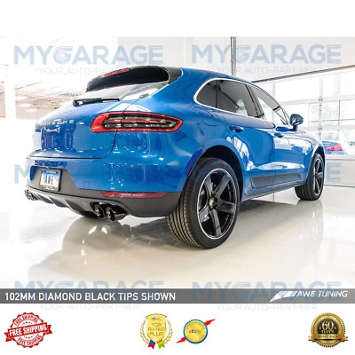 Puntas de escape AWE Touring Edition negro diamante 102 mm para Porsche Macan S/GTS Foto 1 de 4