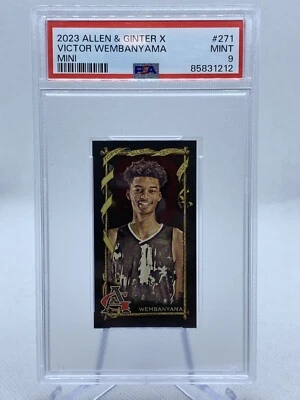 2023 Topps Allen & Ginter X Mini VICTOR WEMBANYAMA PSA 9 - Image 1 of 2