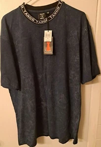 Tango Hotel  Collard  Tee Shirt XL, Indigo.  New - Picture 1 of 6
