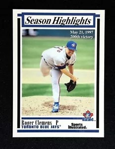 Carta da baseball 1997 Fleer Sports illustrata Roger Clemens #30 Toronto Blue Jays - Foto 1 di 2