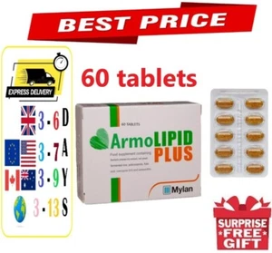 ARMOLIPID Plus 60 Tablets - Support to Control Cholesterol and Triacylglycerols - Picture 1 of 3