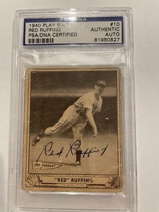 RED RUFFING Signed 1940 Play Ball Card PSA/DNA Authenticed