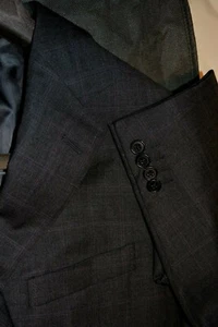 $2895 Ermenegildo Zegna Wool Lavender Gray Windowpane Jacket Blazer 40R Italy - Picture 1 of 12