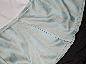 NOBLE EXCELLENCE DILLARDS CHATEAU BLUE PLATINUM STRIPE (1) KING BEDSKIRT 15" - Picture 1 of 6