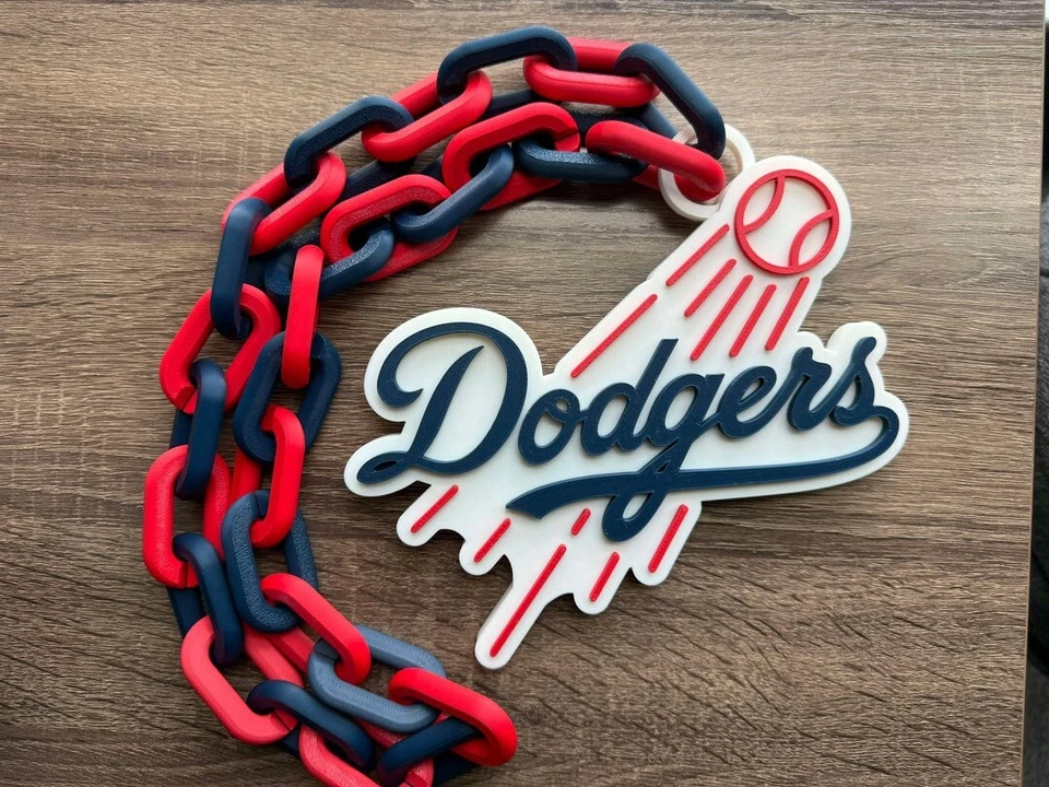 Los Angeles Dodgers Oversized Pendant Necklace – MLB Fan Jewelry Gift & Game Day - Image 1 of 1