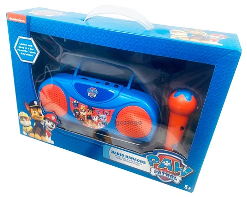 Paw Patrol Radio Karaoke Portable FM Radio With Microphone 5+ Spin Master - NEW! Cover