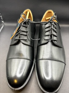 Oxford uomo G.H. Bass pelle nera flex step cap toe tie 11,5 antiscivolo - Foto 1 di 6