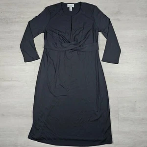 Ann Taylor LOFT Dress Maternity Size 6 Black Long Sleeve Classic Stretch - Picture 1 of 11