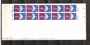 US SC # 1558 Collective Bargaining FDC. Block Of 10. No Cachet.# 12 Envelope - Picture 1 of 1
