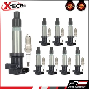 8 Ignition Coil & Spark Plug For 07-10 Buick Lucerne Cadillac DTS STS 4.6L New - Picture 1 of 18