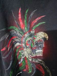 Mexico aztec art graphic headress skull - Picture 1 of 5