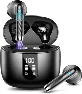 Drsaec NEW Wireless Earbuds Bluetooth 5.3 Headphones with 4 ENC Black - Picture 1 of 7