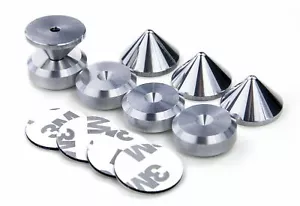 PrecisionGeek Aluminium 4 x Lautsprecher Spikes + 4 x Spikes Pads + 3M Klebepads - Bild 1 von 3