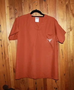 Unisex Texas Longhorns Scrub Top by College Scrubs.  New.  Burnt Orange.  Size M - Picture 1 of 6
