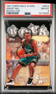 1997 Topps Rock Stars Grant Hill Refractor #RS15 eBay 1/1 PSA 8 Low Pop 16 - Picture 1 of 1