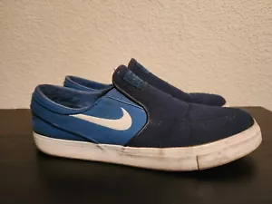 Men Sz 11 Blue White Nike Stefan Janoski Canvas Skateboarding Shoes 831749-414 - Picture 1 of 8
