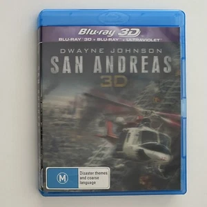San Andreas 3D & 2D (2 Disc Blu-ray w/ Lenticular Art) Dwayne 'The Rock' Johnson - Picture 1 of 3