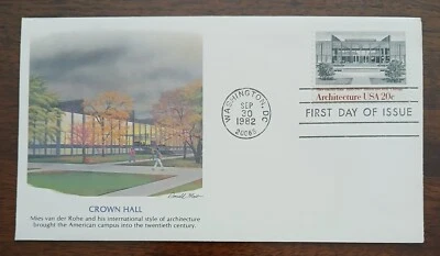 U.S - 1982 - CROWN HALL - FDC - Image 1 of 2