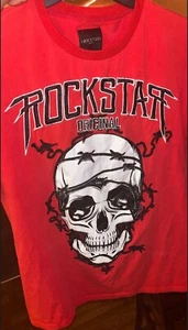 Rockstar Original Shirt Mens Extra Large Red Skull Embroidered Short Sleeve - Picture 1 of 2