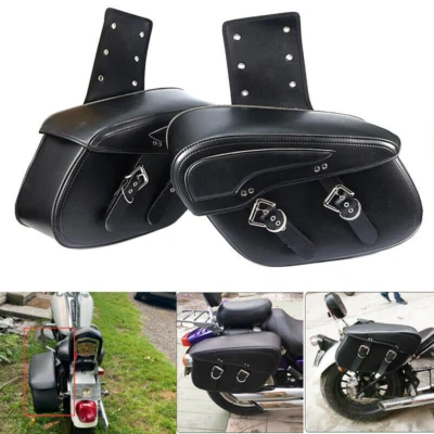 Black Saddle Bags Saddlebag Luggage Bag for Honda VTX1300C VTX1800C VTX 1800 USA Foto 1 de 4